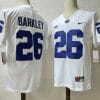 Penn State Saquon Barkley Jersey #26 College Football Game White With Name 6 Penn State Saquon Barkley Jersey #26 College Football Game White With Name