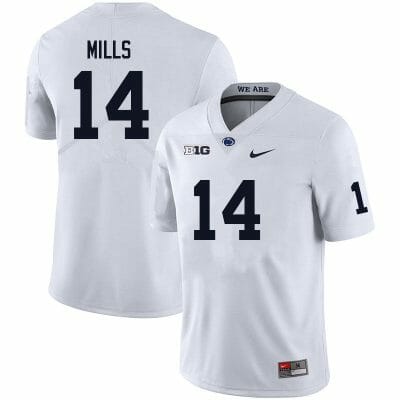 Penn State Tyrece Mills Jersey #14 College Football Game White With Name