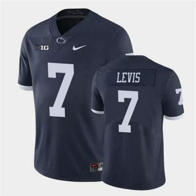 Penn State Will Lewis Jersey #7 College Football Game Navy Retro With Name
