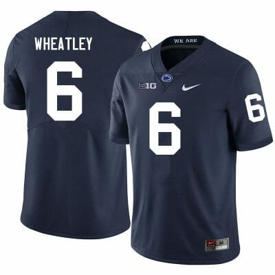 Penn State Zakee Wheatley Jersey #6 College Football Game Navy With Name