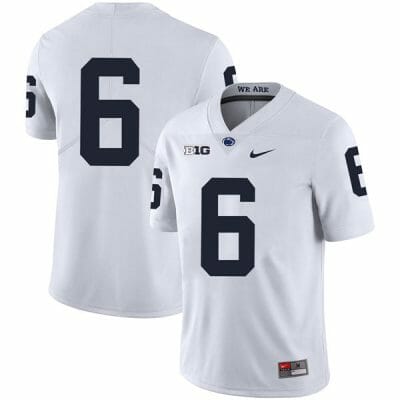 Penn State Zakee Wheatley Jersey #6 College Football Game White No Name