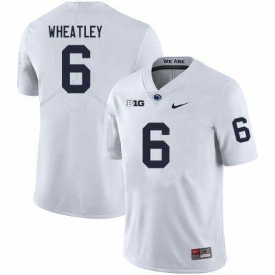 Penn State Zakee Wheatley Jersey #6 College Football Game White With Name