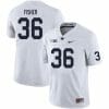 Penn State Zuriah Fisher Jersey #36 College Football Game White With Name 4 Penn State Zuriah Fisher Jersey #36 College Football Game White With Name