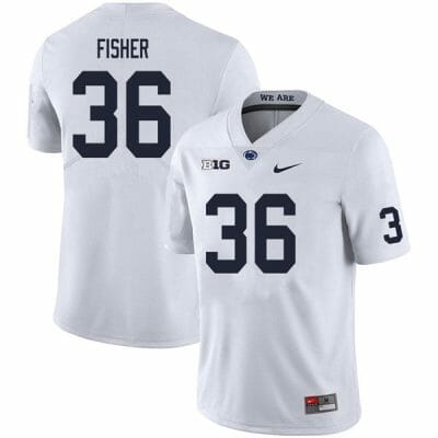 Penn State Zuriah Fisher Jersey #36 College Football Game White With Name