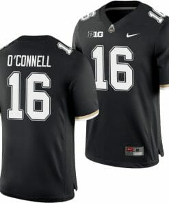 Purdue Boilermakers Aidan OConnell Jersey #16 College Football Game Black