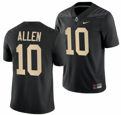 Purdue Boilermakers Cam Allen Jersey #10 College Football Black