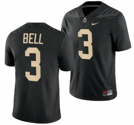 Purdue Boilermakers David Bell Jersey #3 College Football Black