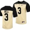 Purdue Boilermakers David Bell Jersey #3 College Football Gold Vapor Untouchable