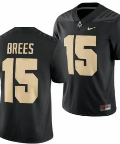 Purdue Boilermakers Drew Brees Jersey #15 College Football Black
