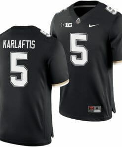 Purdue Boilermakers George Karlaftis Jersey #5 College Football Game Black
