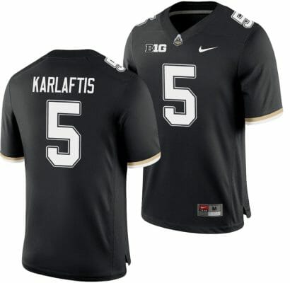 Purdue Boilermakers George Karlaftis Jersey #5 College Football Game Black