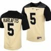 Purdue Boilermakers George Karlaftis Jersey #5 College Football Gold Vapor Untouchable