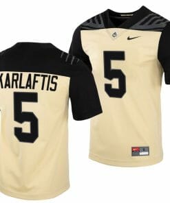 Purdue Boilermakers George Karlaftis Jersey #5 College Football Gold Vapor Untouchable