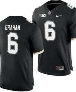 Purdue Boilermakers Jalen Graham Jersey #6 College Football Game Black