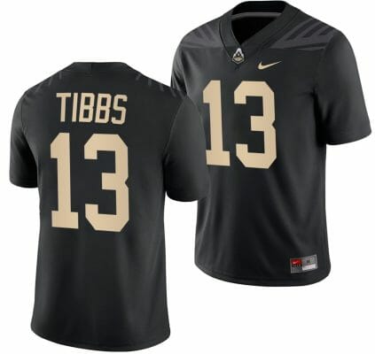Purdue Boilermakers Jaron Tibbs Jersey #3 College Football Black