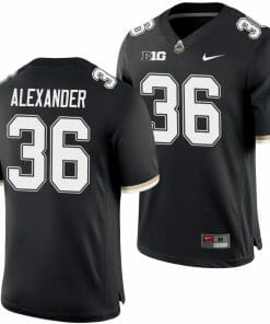 Purdue Boilermakers Jaylan Alexander Jersey #36 College Football Game Black