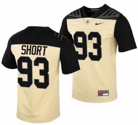 Purdue Boilermakers Kawann Short Jersey #93 College Football Gold Vapor Untouchable