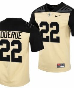 Purdue Boilermakers King Doerue Jersey #22 College Football Gold Vapor Untouchable