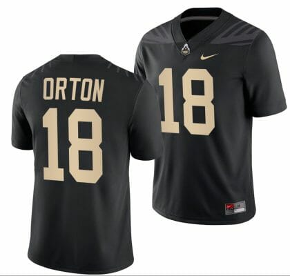 Purdue Boilermakers Kyle Orton Jersey #18 College Football Black