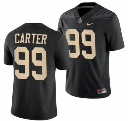 Purdue Boilermakers Micah Carter Jersey #99 College Football Black