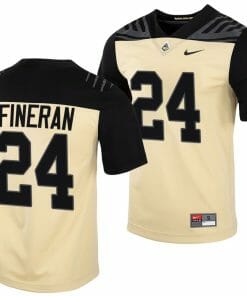 Purdue Boilermakers Mitchell Fineran Jersey #24 College Football Gold Vapor Untouchable