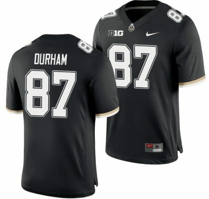 Purdue Boilermakers Payne Durham Jersey #87 College Football Game Black 10 Purdue Boilermakers Payne Durham Jersey #87 College Football Game Black
