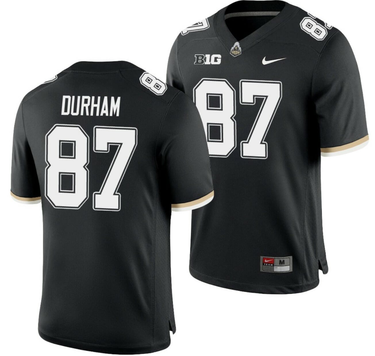 Purdue Boilermakers Payne Durham Jersey #87 College Football Game Black 1 Purdue Boilermakers Payne Durham Jersey #87 College Football Game Black