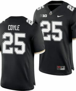 Purdue Boilermakers Tyler Coyle Jersey #25 College Football Game Black