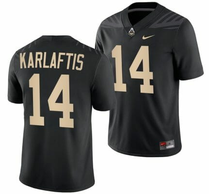 Purdue Boilermakers Yanni Karlaftis Jersey #14 College Football Black