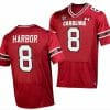 South Carolina Gamecocks Nyck Harbor Jersey #8 College Football Stitched Garnet 2023