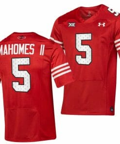 Texas Tech Red Raiders Patrick Mahomes II Jersey #5 College Football Throwback Stitched Red