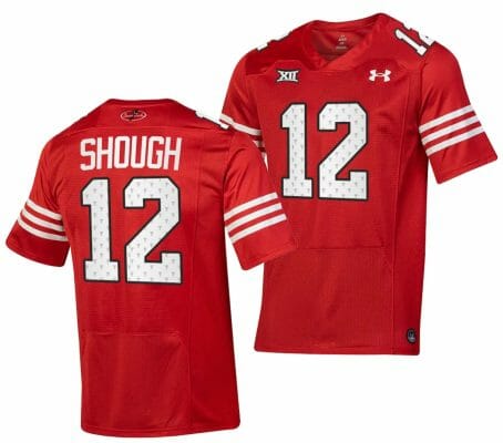 Texas Tech Red Raiders Tyler Shough Jersey #12 College Football Throwback Stitched Red 10 Texas Tech Red Raiders Tyler Shough Jersey #12 College Football Throwback Stitched Red