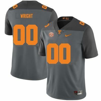 Tennessee Volunteers #00 Darnell Wright Jersey College Football New Gray