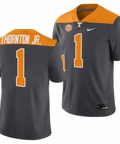 Tennessee Volunteers #1 Donte Thornton Jr Jersey 2023 Artful Dodger Smokey Grey Alternate Football