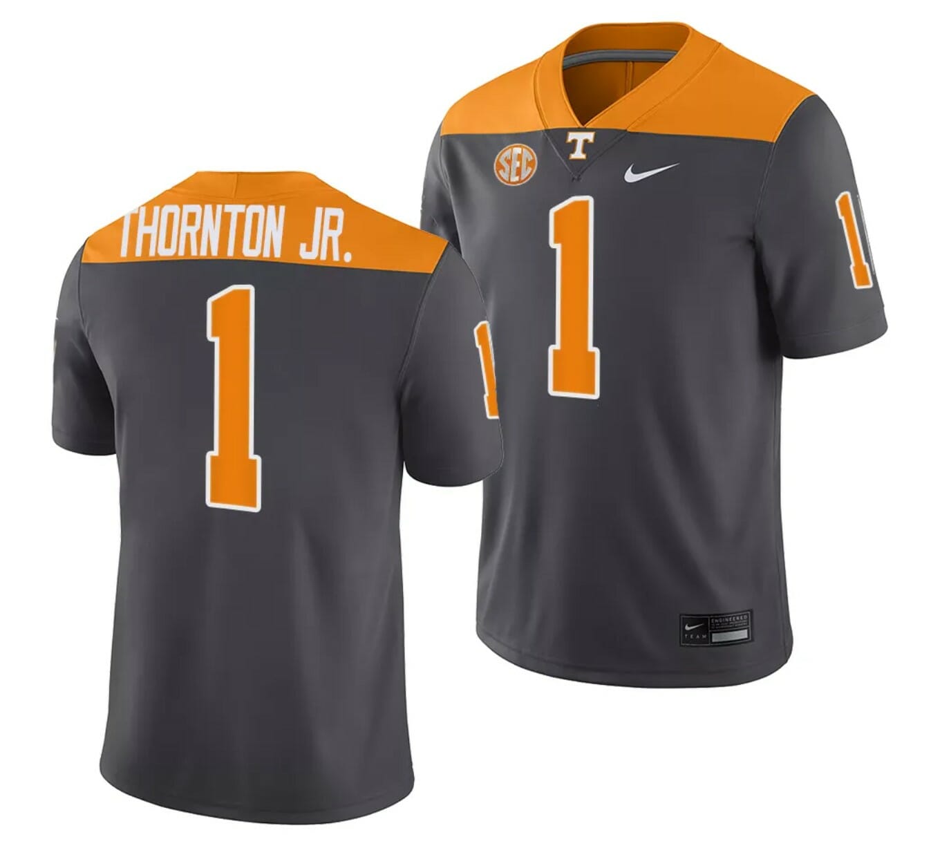 Tennessee Volunteers #1 Donte Thornton Jr Jersey 2023 Artful Dodger Smokey Grey Alternate Football 1 Tennessee Volunteers #1 Donte Thornton Jr Jersey 2023 Artful Dodger Smokey Grey Alternate Football