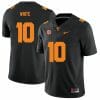 Tennessee Volunteers #10 Squirrel White Jersey College Football New Black