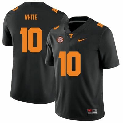 Tennessee Volunteers #10 Squirrel White Jersey College Football New Black