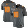 Tennessee Volunteers #10 Squirrel White Jersey College Football New Gray