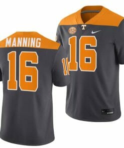 Tennessee Volunteers #16 Peyton Manning Jersey 2023 Artful Dodger Smokey Grey Alternate Football