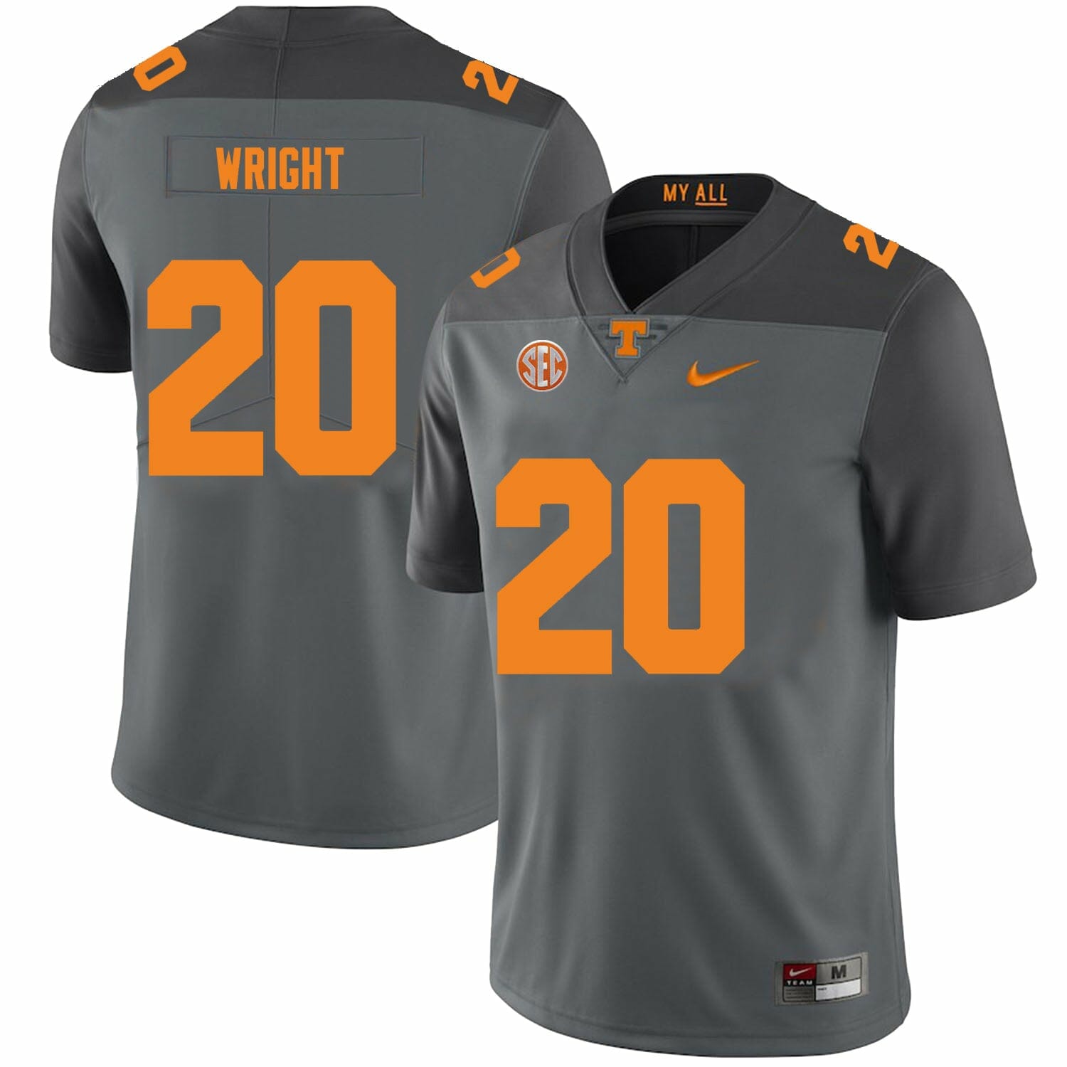 Tennessee Volunteers #20 Jaylen Wright Jersey College Football New Gray 1 Tennessee Volunteers #20 Jaylen Wright Jersey College Football New Gray