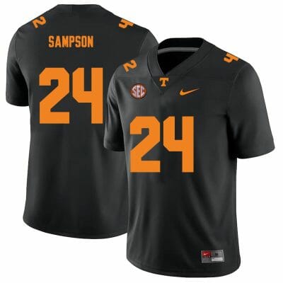 Tennessee Volunteers #24 Dylan Sampson Jersey College Football New Black