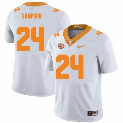 Tennessee Volunteers #24 Dylan Sampson Jersey College Football New White
