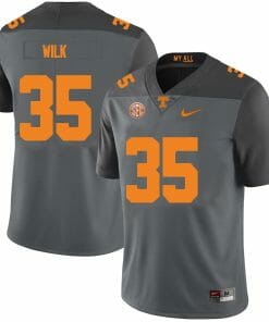 Tennessee Volunteers #35 Patrick Wilk Jersey College Football New Gray