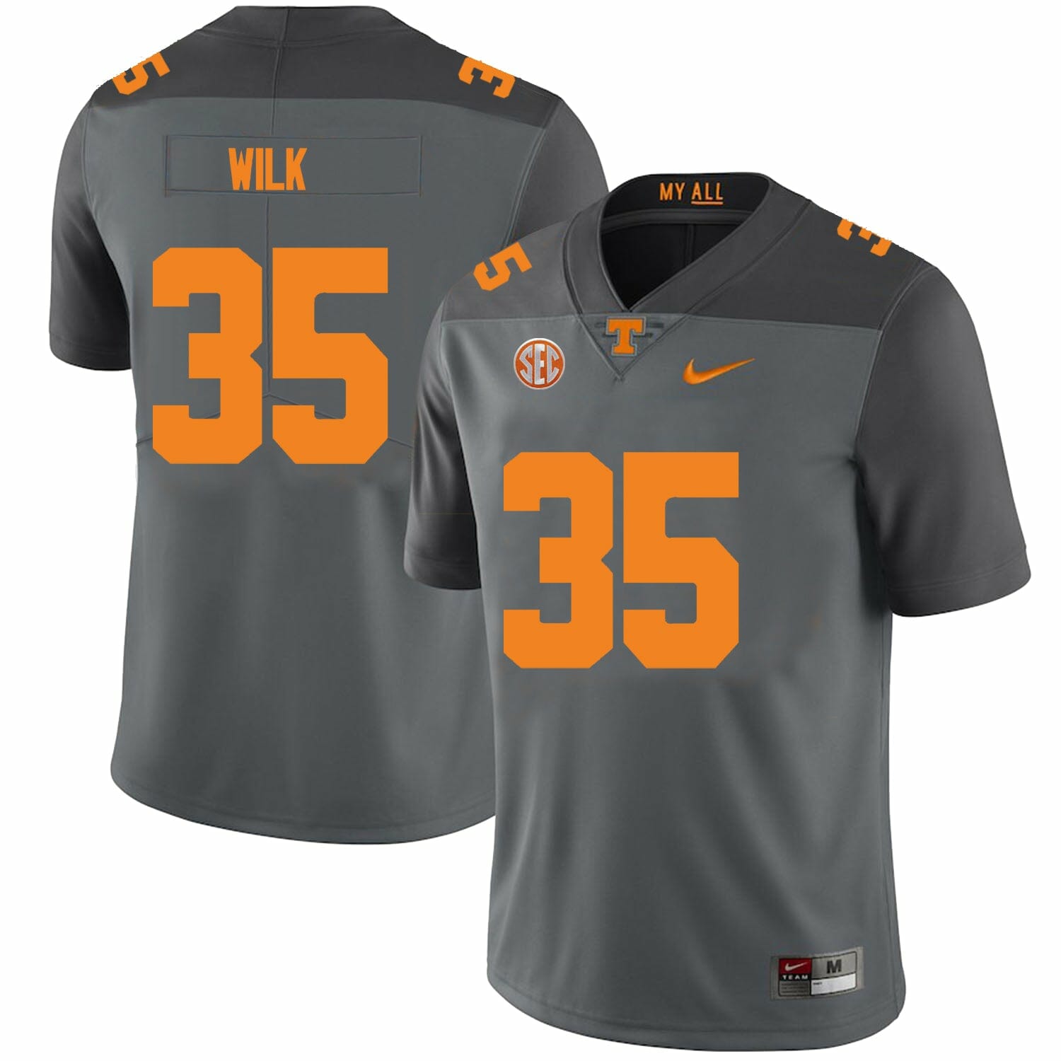 Tennessee Volunteers #35 Patrick Wilk Jersey College Football New Gray 1 Tennessee Volunteers #35 Patrick Wilk Jersey College Football New Gray
