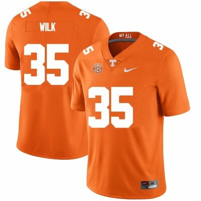 Tennessee Volunteers #35 Patrick Wilk Jersey College Football New Orange