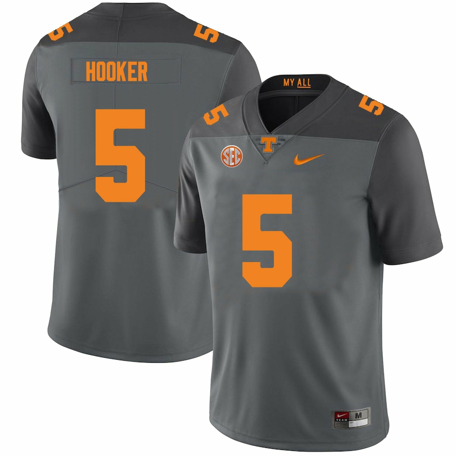 Tennessee Volunteers #5 Hendon Hooker Jersey College Football New Gray 1 Tennessee Volunteers #5 Hendon Hooker Jersey College Football New Gray