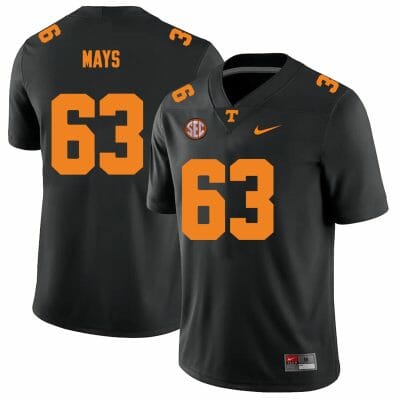 Tennessee Volunteers #63 Cooper Mays Jersey College Football New Black