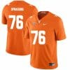 Tennessee Volunteers #76 Javontez Spraggins Jersey College Football New Orange