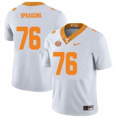 Tennessee Volunteers #76 Javontez Spraggins Jersey College Football New White