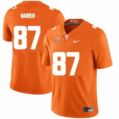 Tennessee Volunteers #87 Jacob Warren Jersey College Football New Orange